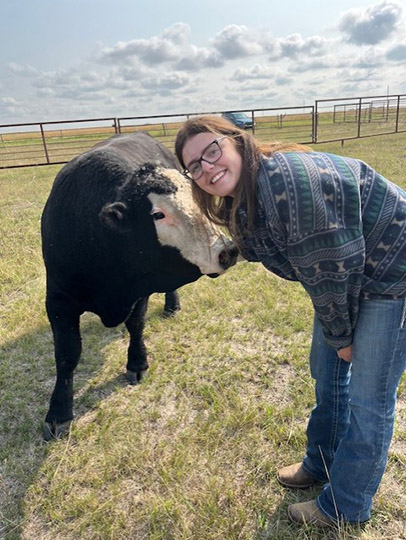 Haidyn and baldie bull